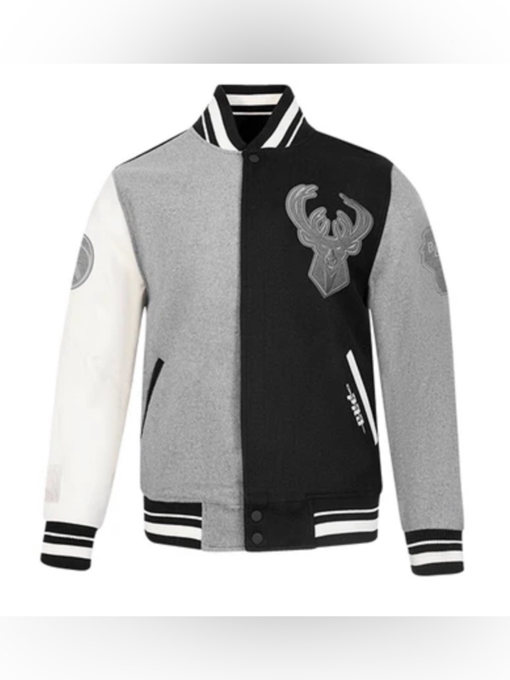 Pro Standard Reverse Terry Milwaukee Bucks Varsity Wool Jacket size L